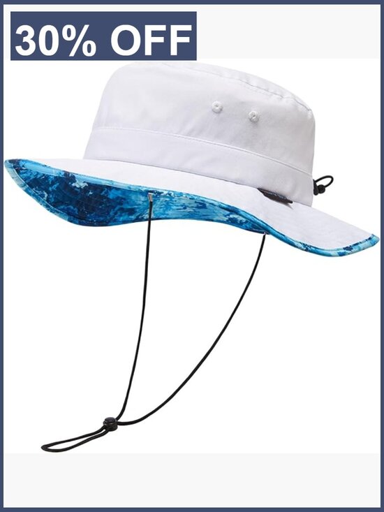 UPF 50+ Foldable Bucket Sun Hat with Patterned Underbrim main image 6